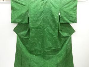 アンティーク　変わり横段織り出し手織り真綿紬着物